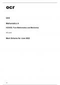 ocr AS Level Mathematics A (H230-02) Mark Scheme June2022