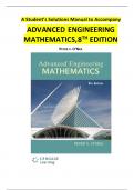 A Student’s Solutions Manual to Accompany ADVANCED ENGINEERING MATHEMATICS,8 TH EDITION PETER V. O’NEIL