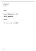 ocr AS Level Further Mathematics B MEI (Y412-01) Mark Scheme June2022