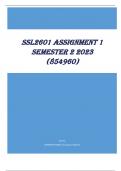 SSL2601 Assignment 1 Semester 2 2023 (854960)