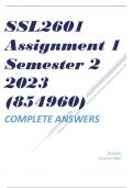 SSL2601 Assignment 1 Semester 2 2023 (854960)