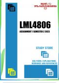 LML4806 Assignment 1 Semester 2 2023