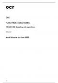 ocr AS Level Further Mathematics B (MEI) (Y413-01) Mark Scheme June2022