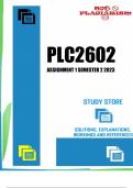 PLC2602 Assignment 1 Semester 2 2023 (205967) - DUE 30 August 2023