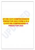 ATI RN VATI COMPREHENSIVE  PREDICTOR 24 FORM A B & C/VATI RN COMPREHENSIVE  PREDICTOR 2023