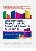 TEST BANK: ESSENTIALS OF PSYCHIATRIC MENTAL HEALTH NURSING (3RD EDITION BY VARCAROLIS)QUESTIONS AND CORRECT ANSWERS 
