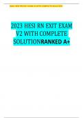 2023 HESI RN EXIT EXAM V2 WITH COMPLETE SOLUTIONRANKED A+