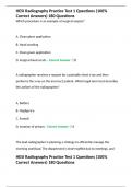 HESI Radiography Practice Test 1 Questions (100% Correct Answers) 180 Questions