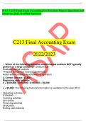 WGU C213 Final Exam Accounting For Decision Makers Questions and ASnswers 2023 (Verified Answers