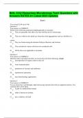 BIOL 3332 Elementary Microbiology Test1 Questions with Answers RATED A+ Latest 2023 Updates
