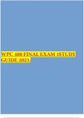 WPC 480 FINAL EXAM 1STUDY GUIDE 2023.