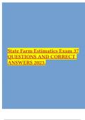 State Farm Estimatics Exam 37 QUESTIONS AND CORRECT ANSWERS 2023.