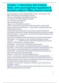 Chapter 1: Interacting with Federal, State, and Local Agencies  Questions & Answers rated A+ With solution manual