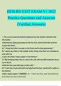 HESI RN EXIT EXAM V1-V7 Questions and Answers 2023 || Verified Answers by Expert