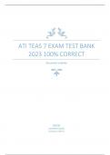 ATI TEAS 7 EXAM TEST BANK 2023 100% CORRECT 