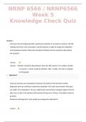 NRNP 6566 / NRNP6566  Week 5  Knowledge Check Quiz