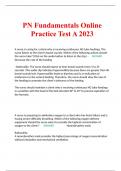 PN Fundamentals Online Practice Test A 2023