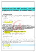 NRNP 6560 Final Exam Latest Versions 3, Latest Exam -2022/2023 100 (Questions  & Answers) Graded A+.