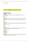 WST 371 MODULE 5 QUIZ 2023 Test