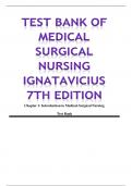 TEST BANK OF MEDICAL SURGICAL NURSING IGNATAVICIUS 7TH EDITION