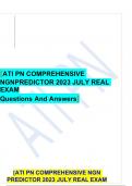 NEW!NEW LATEST[ATI PN COMPREHENSIVE NGN PREDICTOR 2024/2025 JULY REAL EXAM Questions And Answers A+ GRADE]