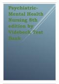 Test Bank for Psychiatric-Mental Health Nursing 8th edition updated  by Videbeck .pdf