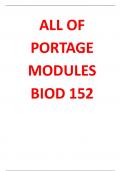 ALL OF PORTAGE  MODULES BIOD 152 