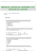 CHAPTER 1 : ASPECTS OF MEDICAL SURGICAL NURSING BY LINTON 7TH EDITION {QUESTIONS AND ANSWERS