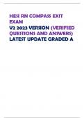 HESI RN COMPASS EXIT EXAM V2 2023 VERSION (VERIFIED  QUESTIONS AND ANSWERS) LATEST UPDATE GRADED A 