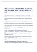 WGU C214 EXAM 2023-2024 Questions And Answers 100% Correct(SCORED A+)