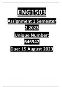 ENG1503 ASSIGNMENT 1 2023 SEMESTER 2