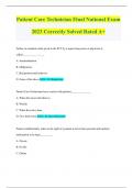 Patient Care Technician Final National Exam 2023 Correctly Solved Rated A+