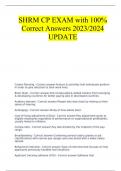 SHRM-CP QUESTIONS & ANSWERS 2023/2024 UPDATE | RATED A+| COMBINED PACKAGE DEAL