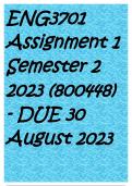 ENG3701 Assignment 1 Semester 2 2023 (800448) - DUE 30 August 2023