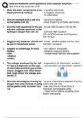 cells and batteries exam questions and complete Solutions 