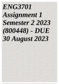 ENG3701 Assignment 1 Semester 2 2023 (800448) - DUE 30 August 2023