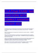 CLA Final EXAM Test QUESTIONS WITH  CORRECT ANSWERS  UPDATE 2023