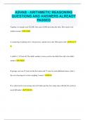 ASVAB - ARITHMETIC REASONING QUESTIONS AND ANSWERS ALREADY PASSED