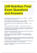 Bundle For LVN Exam Questions with Correct Answers