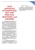 2020 ADVANCED PATHOPHYSIOLOGY HESI RN QUESTIONS AND  ANSWERS LATEST