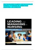 TEST BANK FOR LEADING AND MANAGING IN NURSING 7TH EDITION BY YODER WISE CHAPTERS 1-30 COMPLETE 