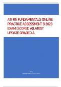 ATI RN FUNDAMENTALS  ONLINE PRACTICE  ASSESSMENT A EXAM 2023  VERIFIED QUESTIONS AND  ANSWERS