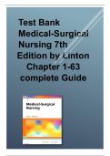 Test Bank for Medical-Surgical Nursing 7th Edition 2024 update by Linton Chapter 1-63 complete Guide.pdf