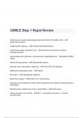 USMLE Step 1 Rapid Review Questions & Answers 2023 ( A+ GRADED 100% VERIFIED)