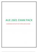 AUE 2601 Exam Pack