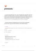 Pronouns Subject Summary