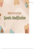 IGCSE CIE Biology - Topic 21, Genetic Modification Summary