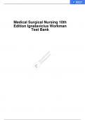 TEST BANK FOR MEDICAL SURGICAL NURSING 10TH EDITION IGNATAVICIUS WORKMAN 