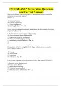 INCOSE ASEP Preparation Questions and Correct Answers