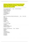 Aviation Captains Career Course Entrance Exam (Doctrinal Concepts) - From Study Guide for Class 18-001